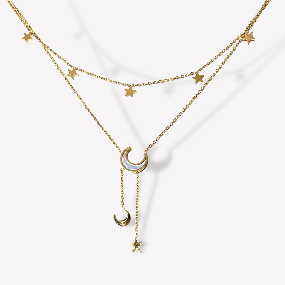 Collier Clara - Double lune  | Gaou Bijoux