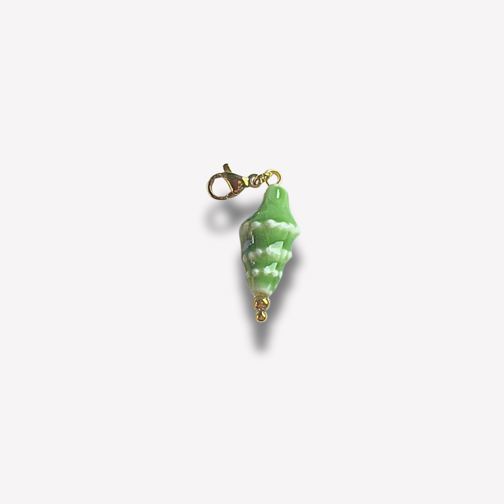Charm Coquillage Vert  | Gaou Bijoux