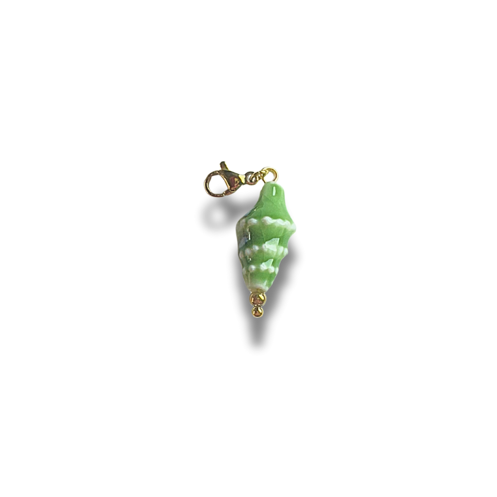 Charm Coquillage Vert  | Gaou Bijoux
