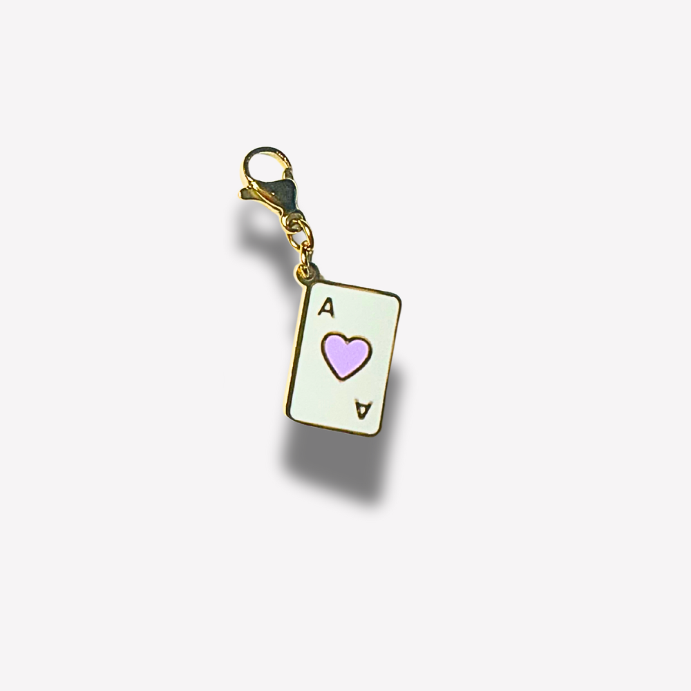 Charm As de Cœur Lilas  | Gaou Bijoux