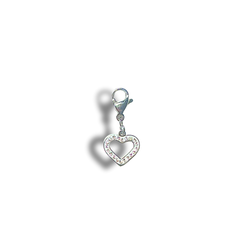 Charm Cœur Cristal | Colliers Charms Personnalisé