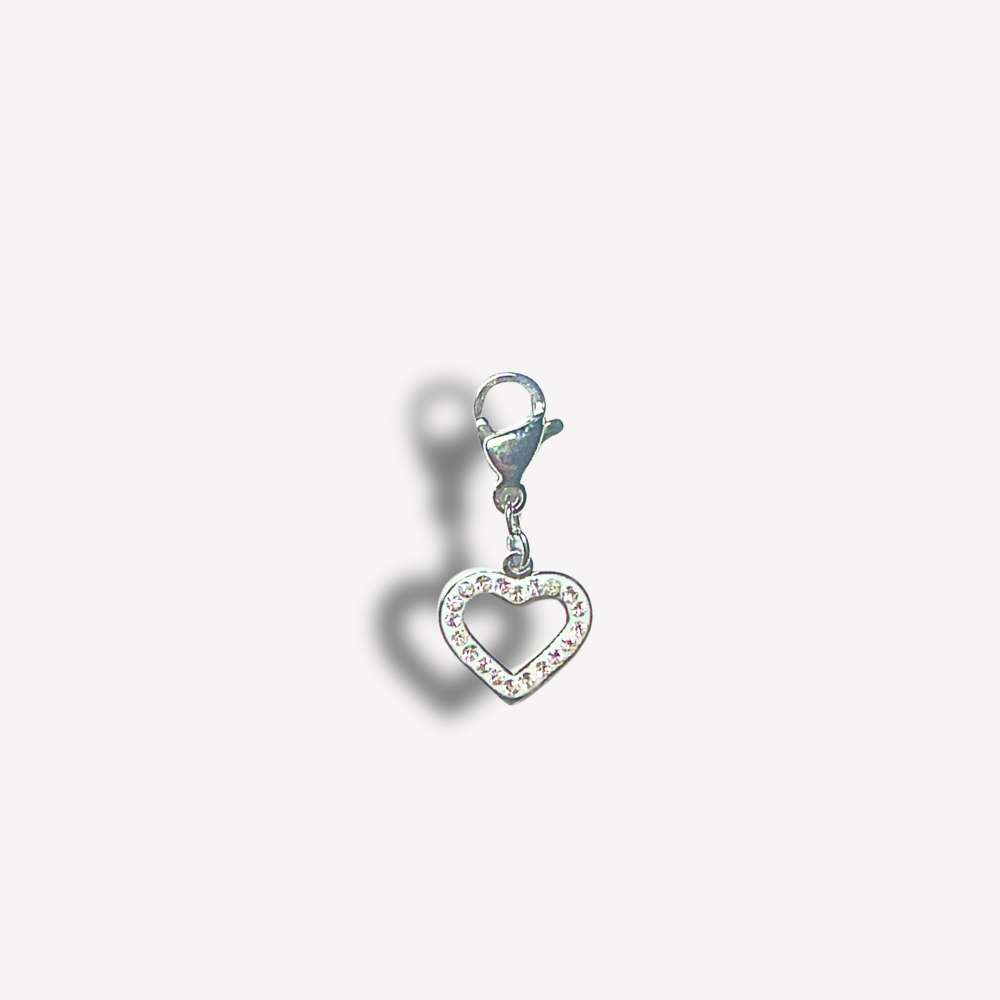 Charm Cœur Cristal | Colliers Charms Personnalisé