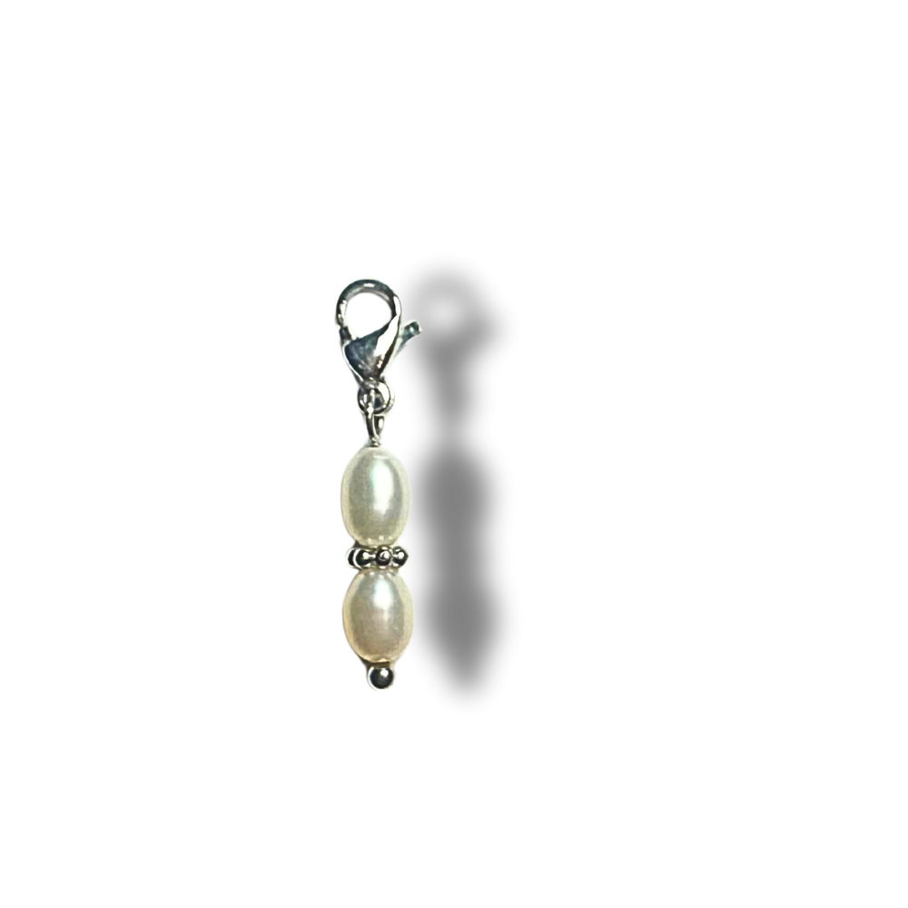 Charm Perles Blanches | Colliers Charms Personnalisé