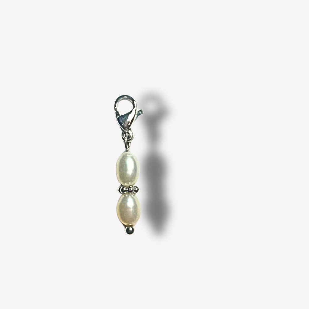 Charm Perles Blanches | Colliers Charms Personnalisé