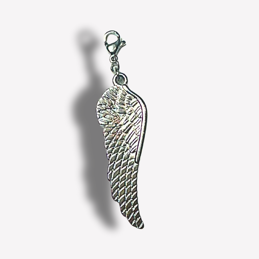 Charm Aile d’Ange Argentée | Colliers Charms Personnalisé