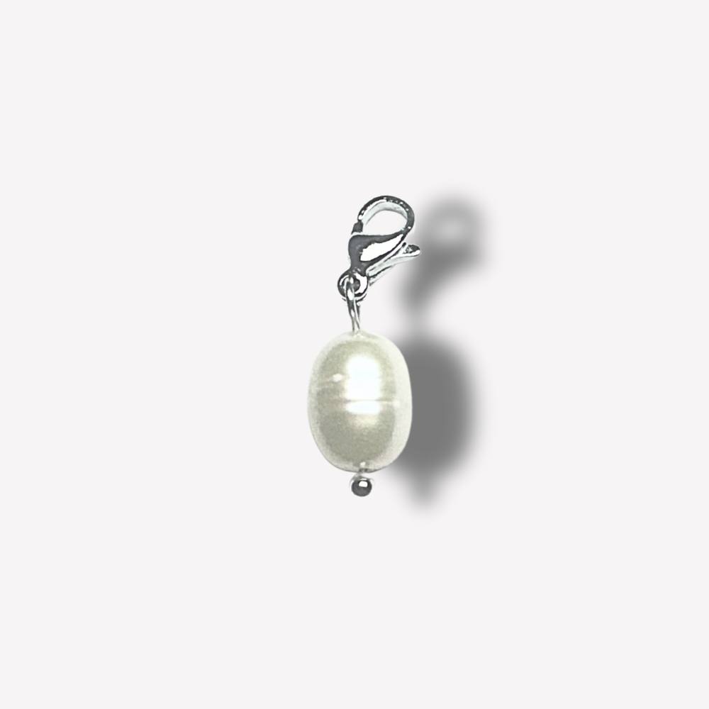 Charm Perle Blanche | Colliers Charms Personnalisé