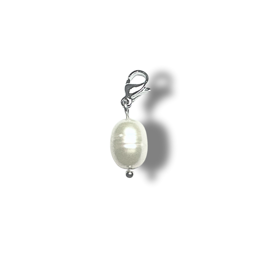 Charm Perle Blanche | Colliers Charms Personnalisé