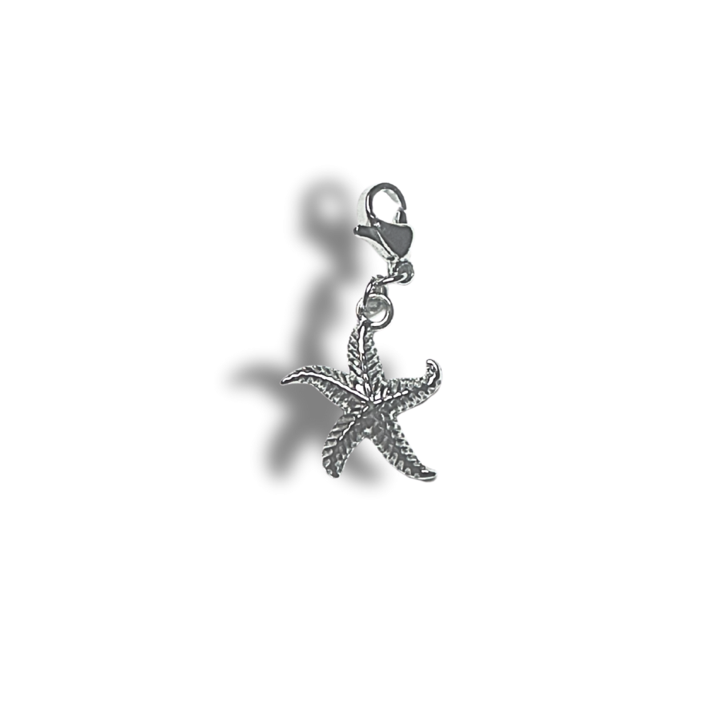 Charm Étoile de Mer Argentée | Colliers Charms Personnalisé