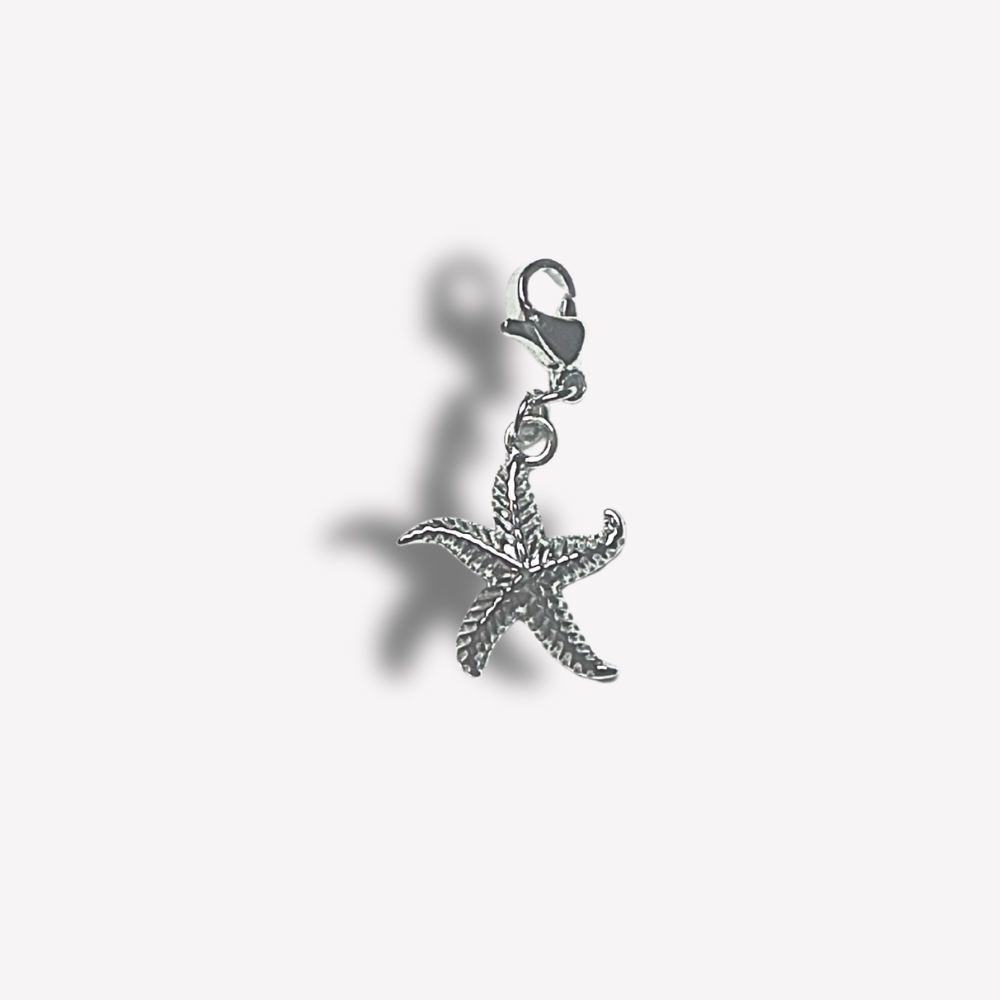 Charm Étoile de Mer Argentée | Colliers Charms Personnalisé
