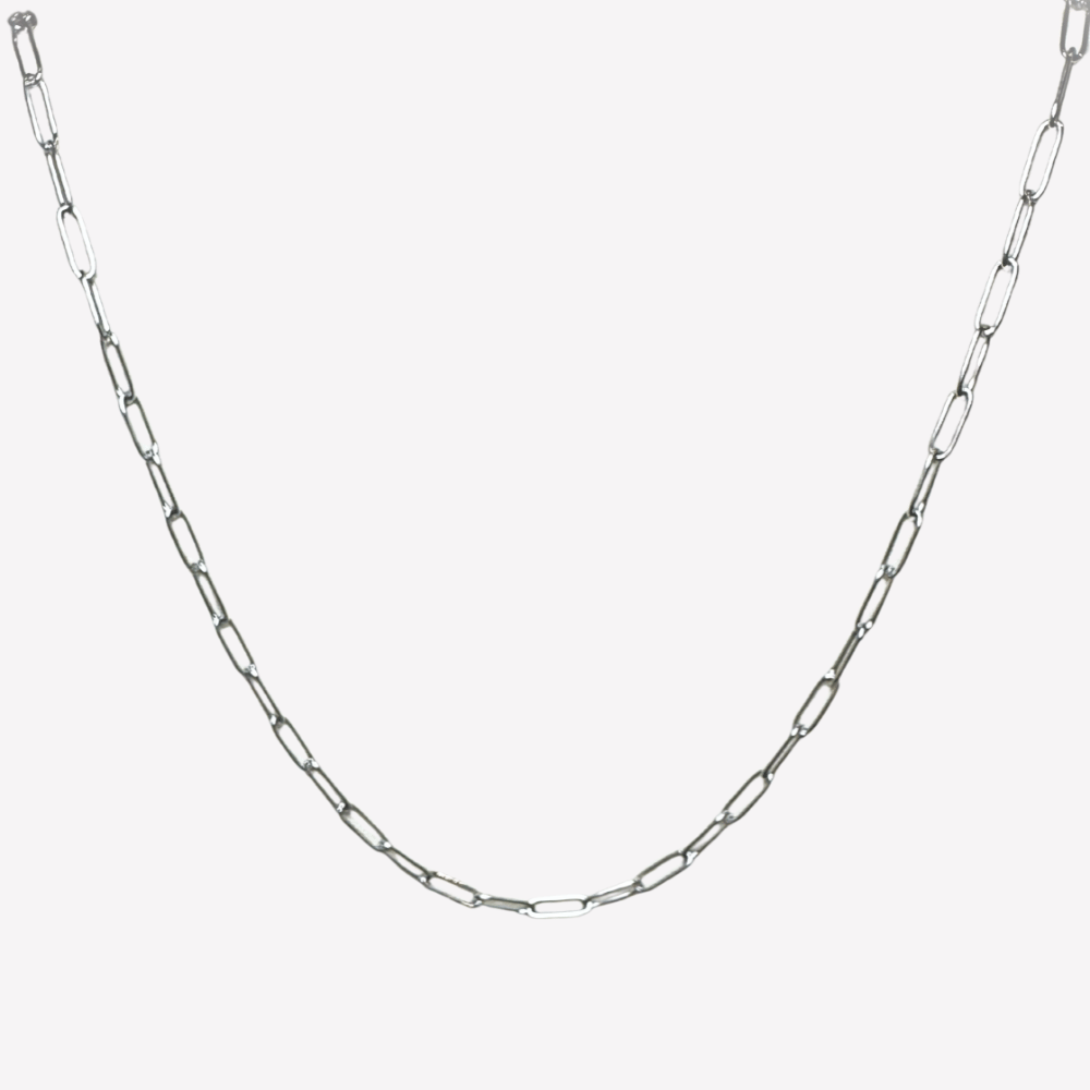 Chaîne Maillons Fins Argentée | Colliers Charms Personnalisé