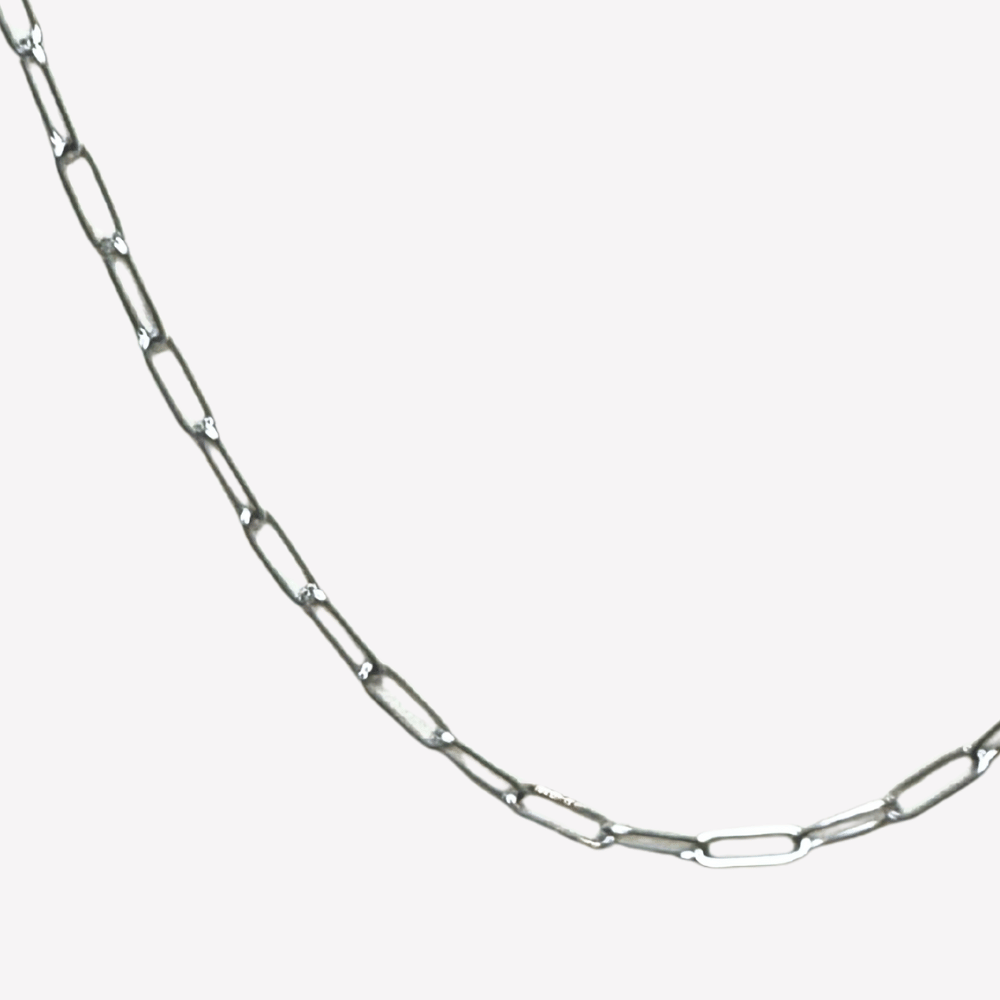 Chaîne Maillons Fins Argentée | Colliers Charms Personnalisé