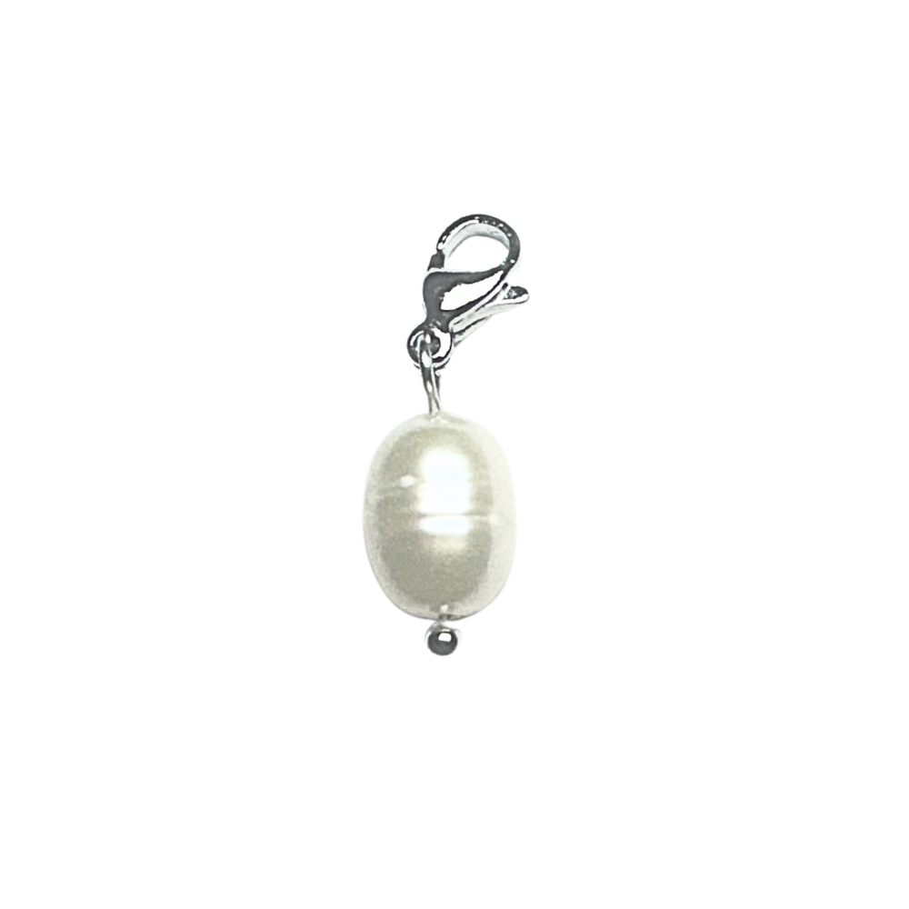 Charm Perle Blanche | Colliers Charms Personnalisé