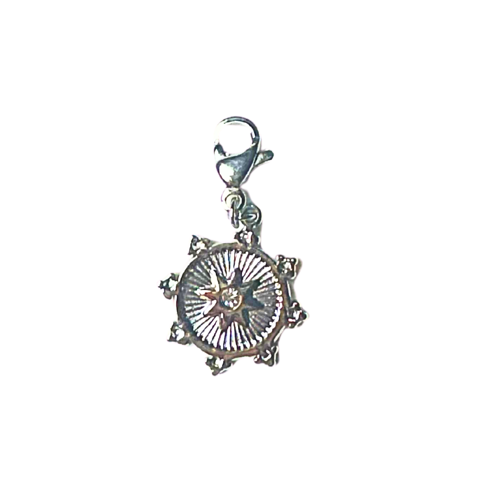 Charm Rose des Vents Argentée | Colliers Charms Personnalisé