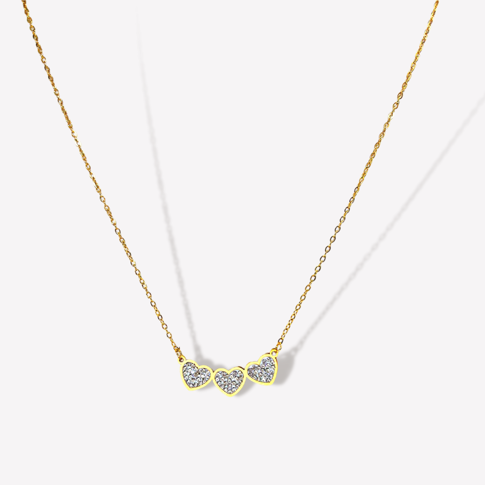 Collier Triple coeur  | Gaou Bijoux