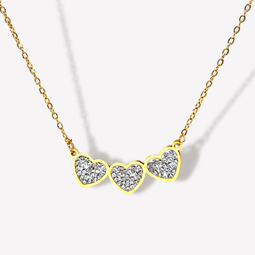 Collier Triple coeur  | Gaou Bijoux