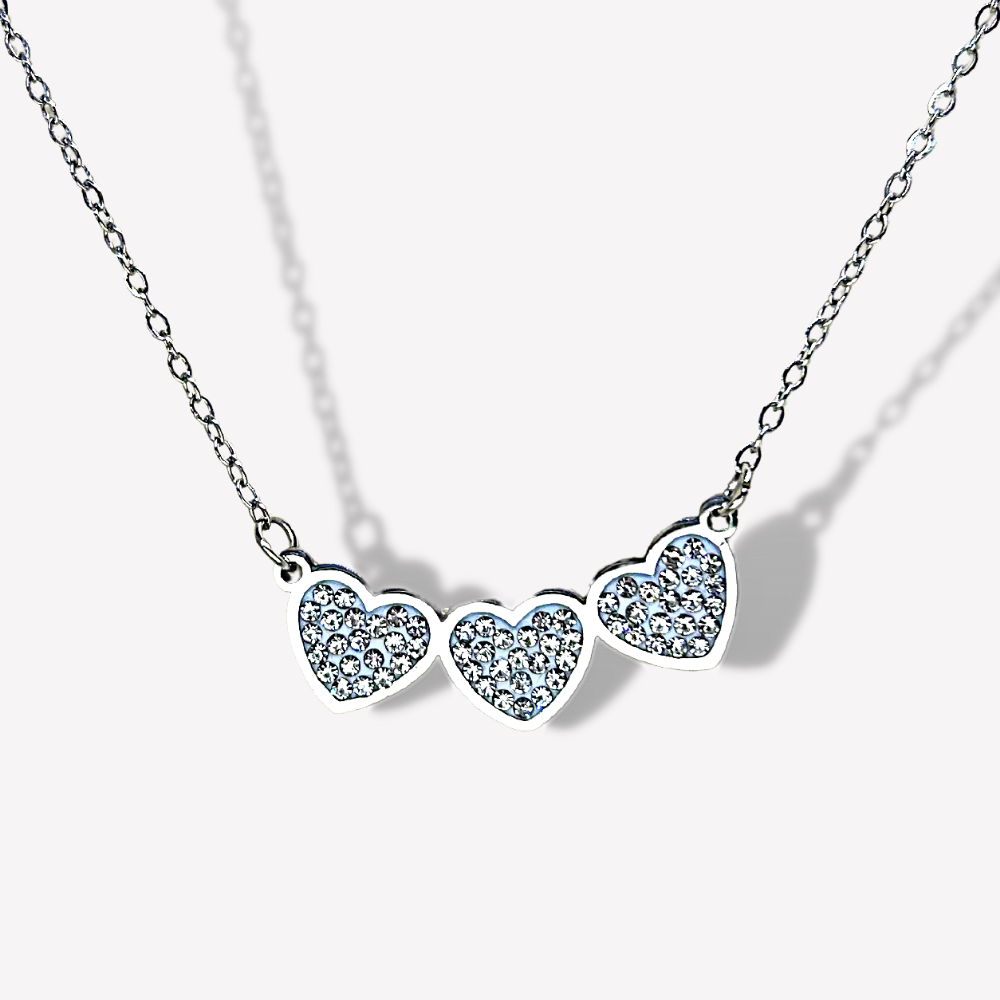 Collier Triple coeur  | Gaou Bijoux