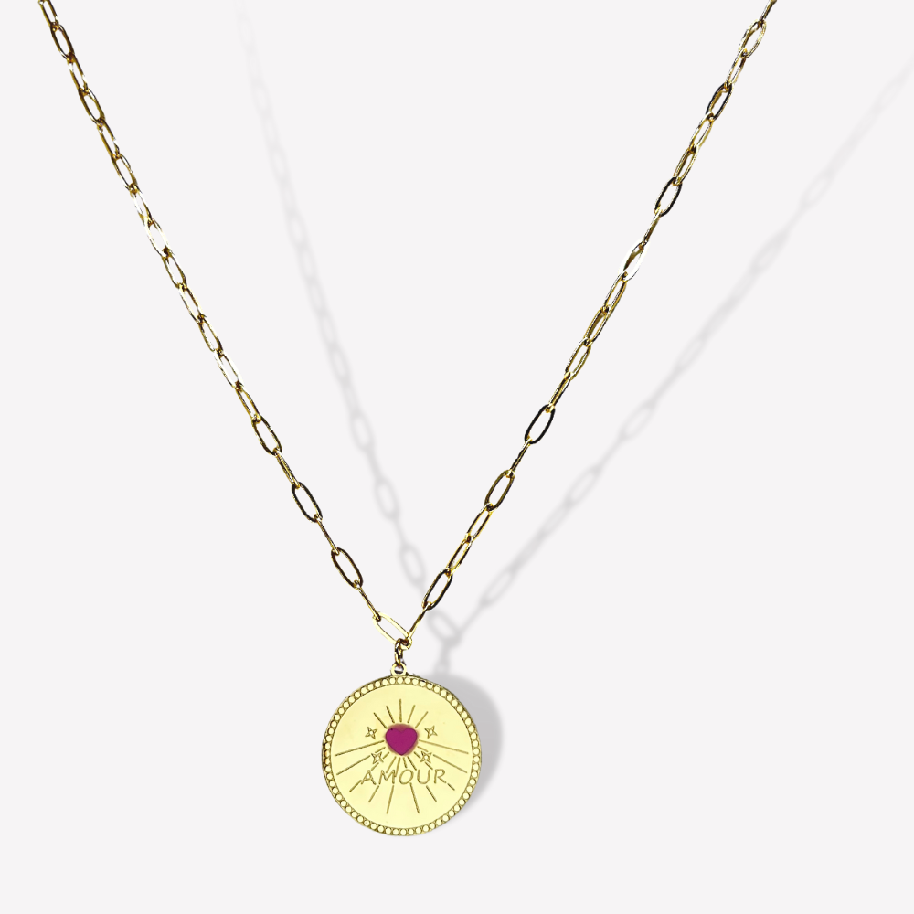 Collier médaillon amour  | Gaou Bijoux