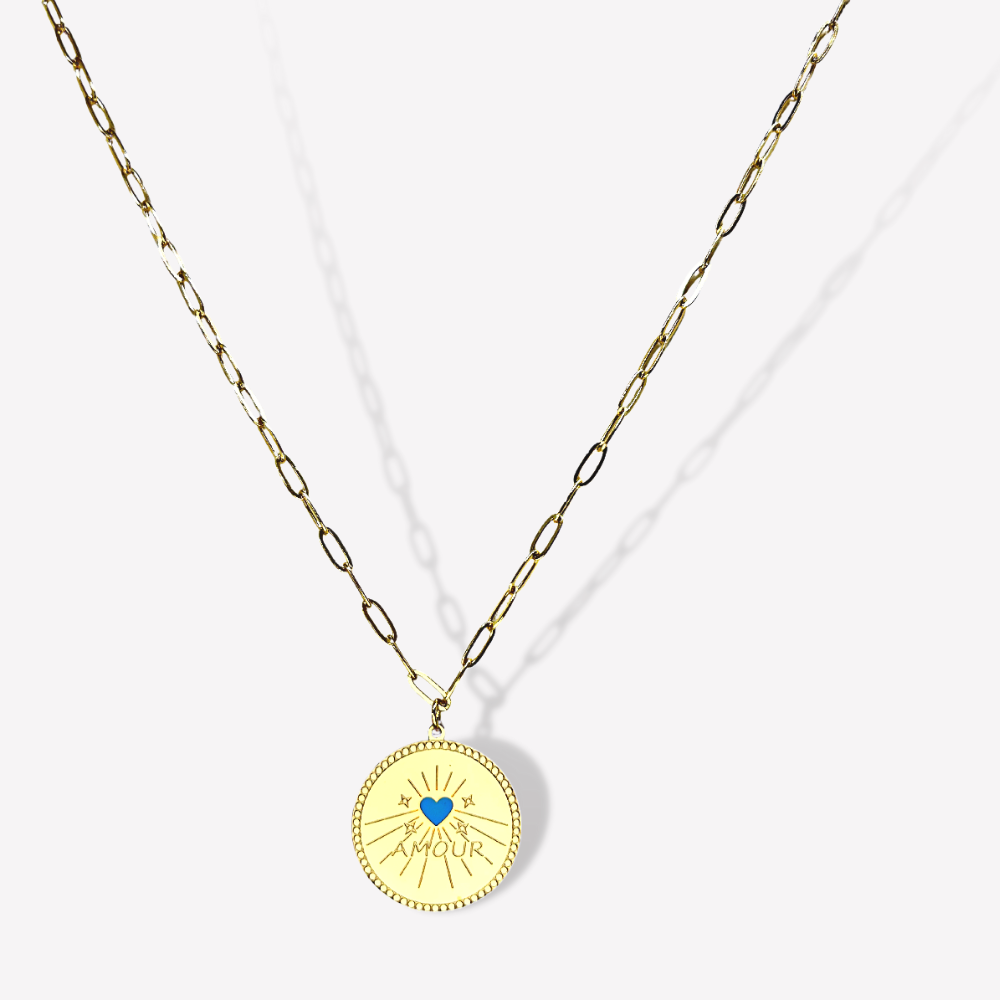 Collier médaillon amour  | Gaou Bijoux