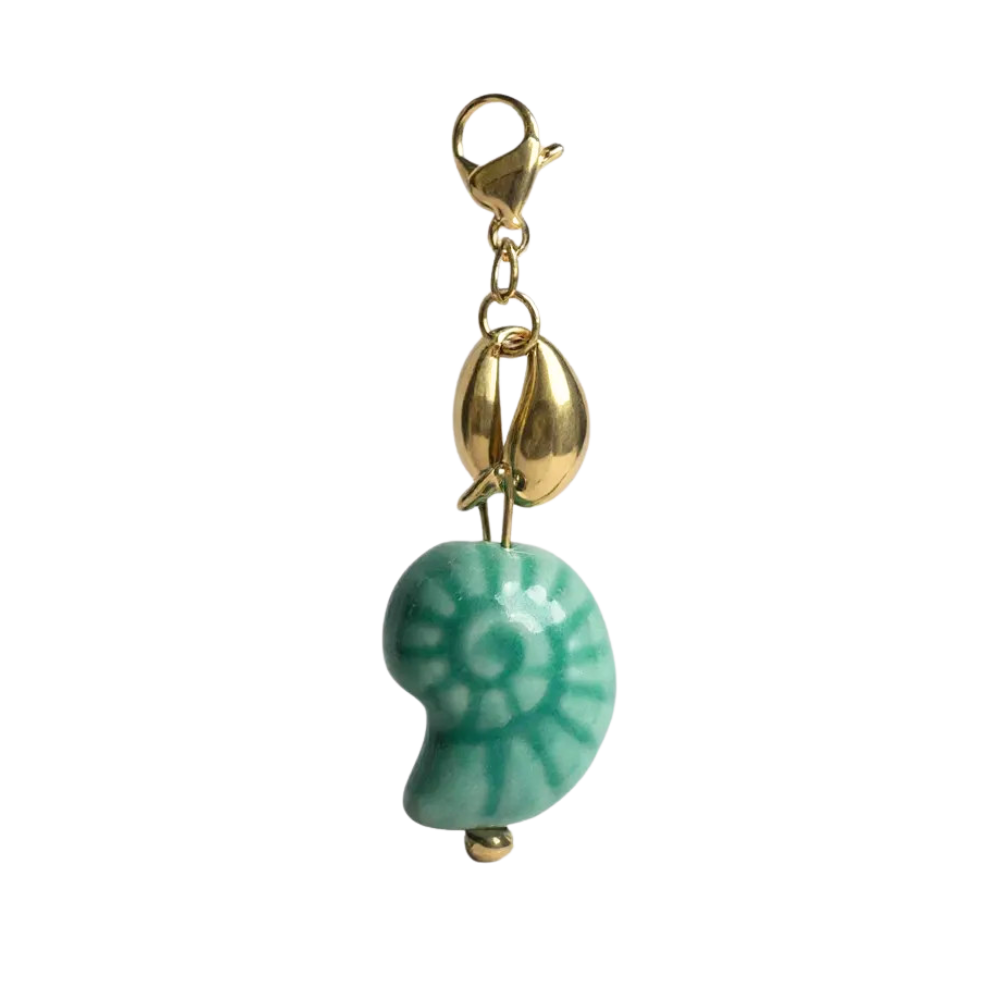 Charm Coquillage Turquoise | Collier Charms Personnalisé