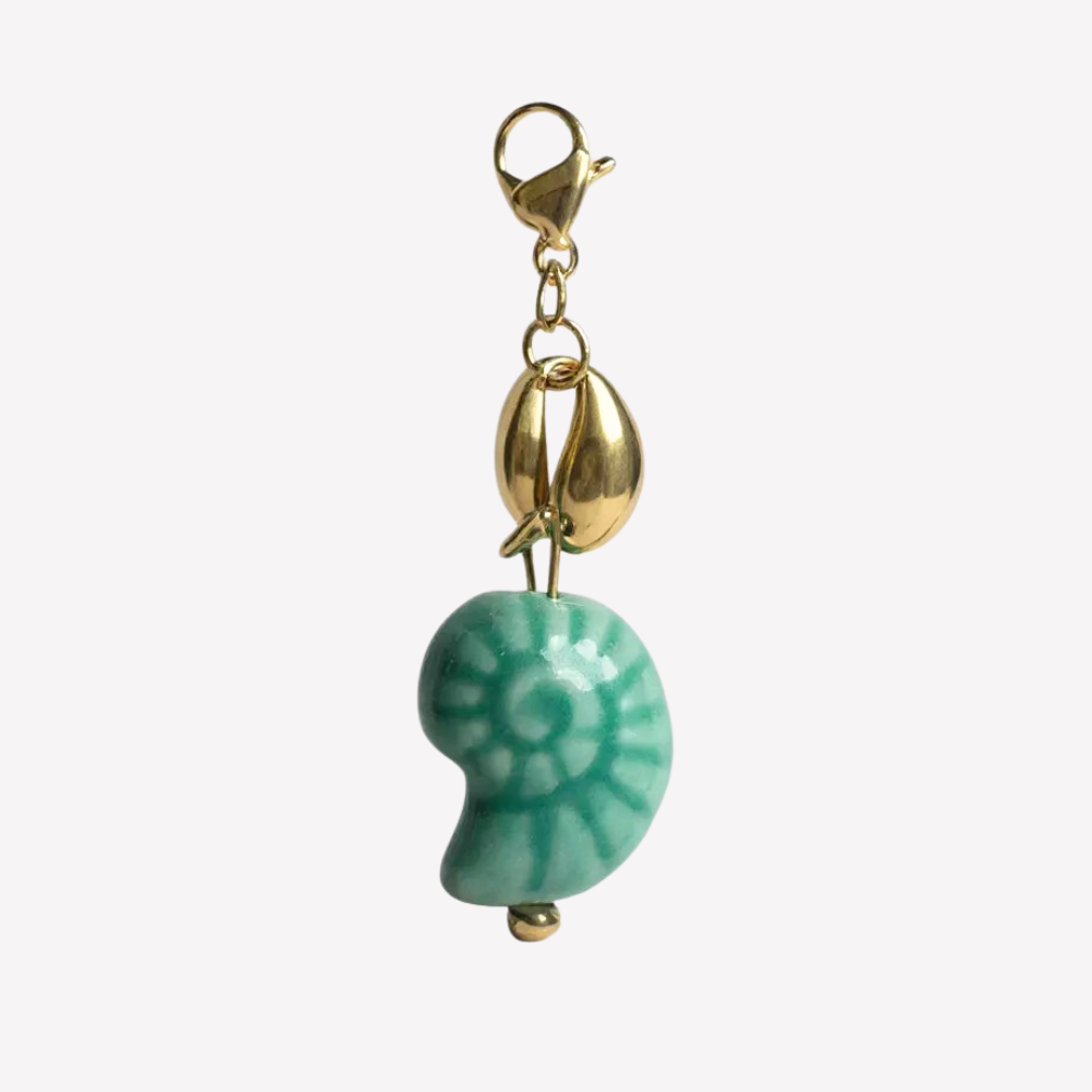 Charm Coquillage Turquoise | Collier Charms Personnalisé
