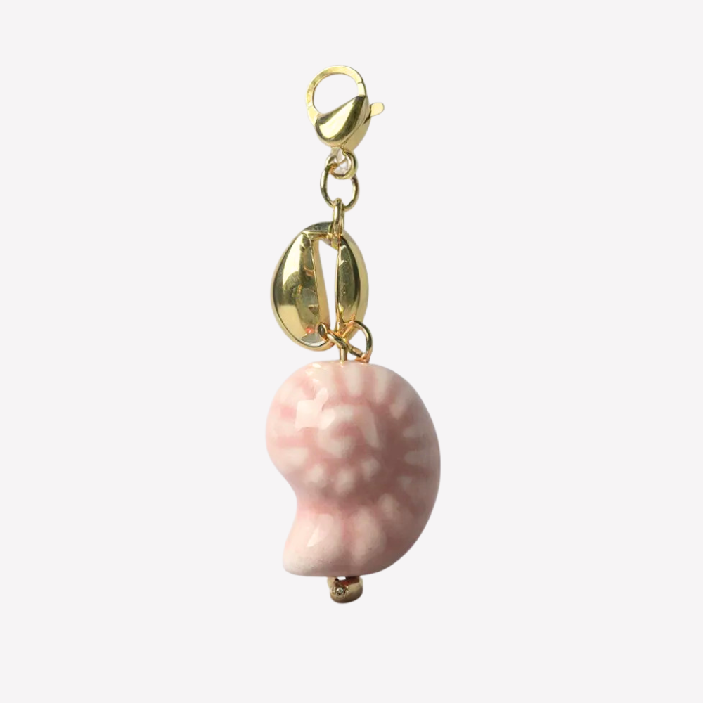 Charm Coquillage Rose | Collier Charms Personnalisé