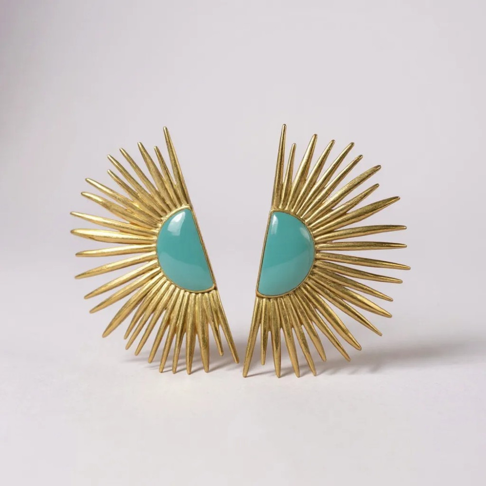 boucles d’oreilles soleil doré