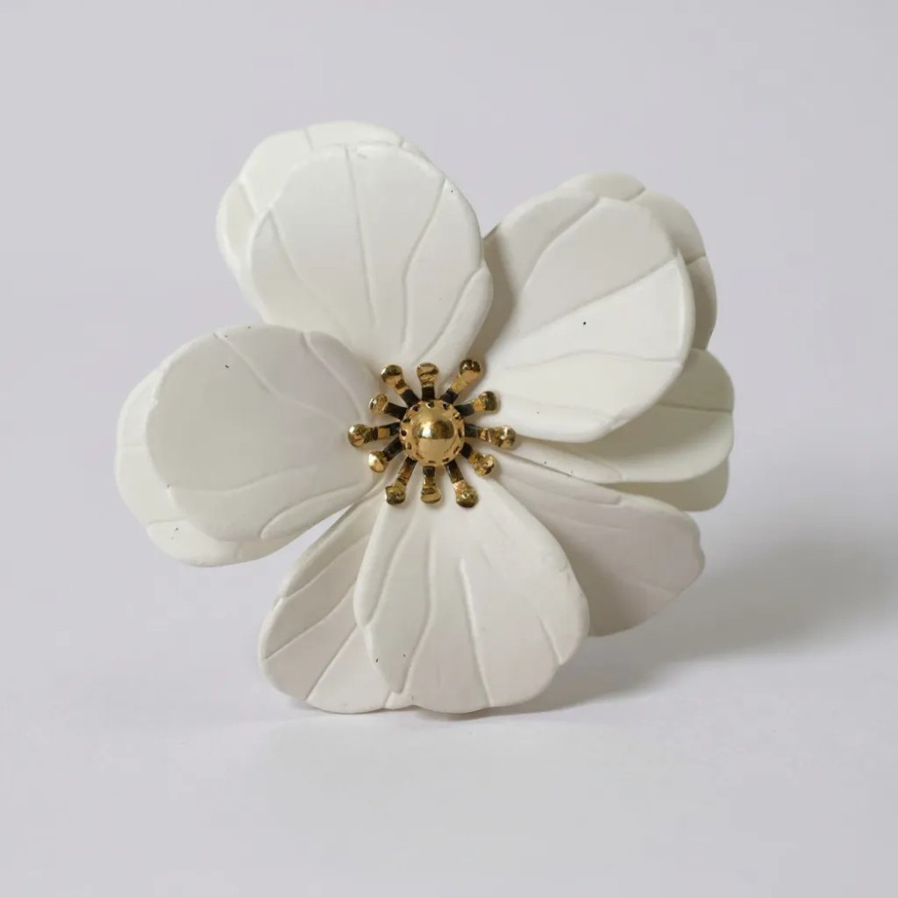 Grosse bague Fleur | Gaou Bijoux | Bague Acier Inoxydable Réglable