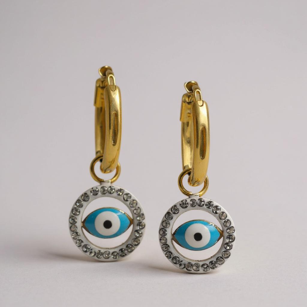 Boucles d'Oreilles œil | Acier inoxydable | Gaou Bijoux