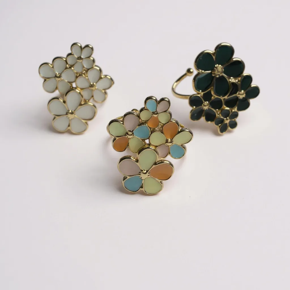 Bague Fleur Dorée | Bijoux Acier Inoxydable | Gaou Bijoux