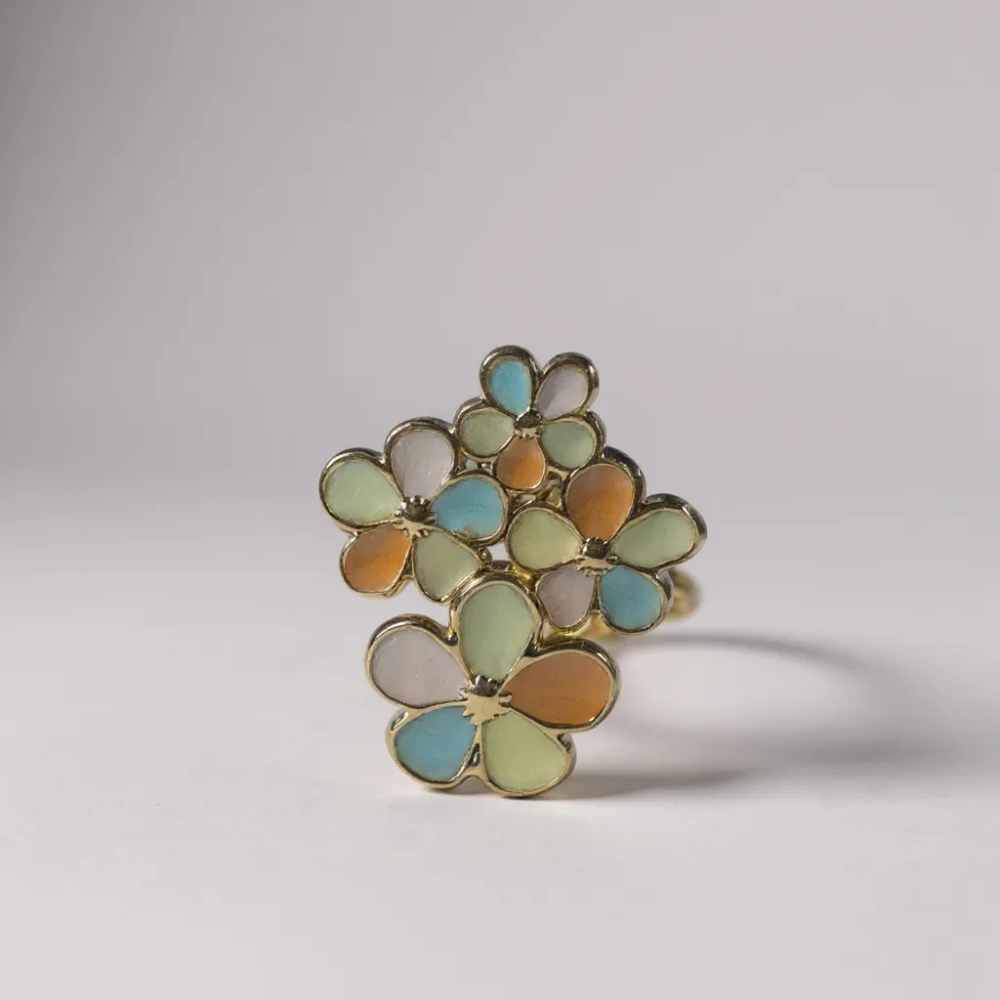 Bague Fleur Dorée | Bijoux Acier Inoxydable | Gaou Bijoux