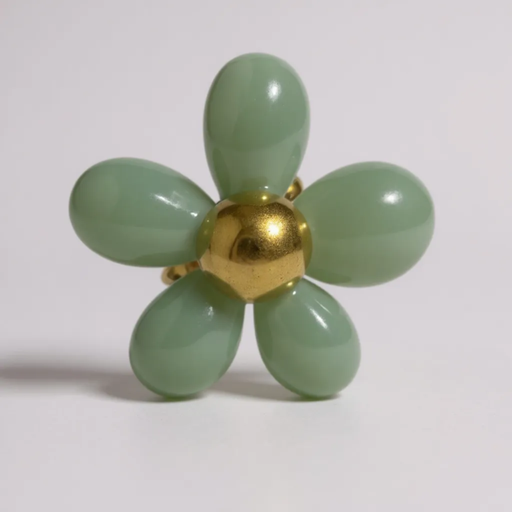 Bague Fleur Acier Inoxydable | Bijoux Colorés | Gaou Bijoux