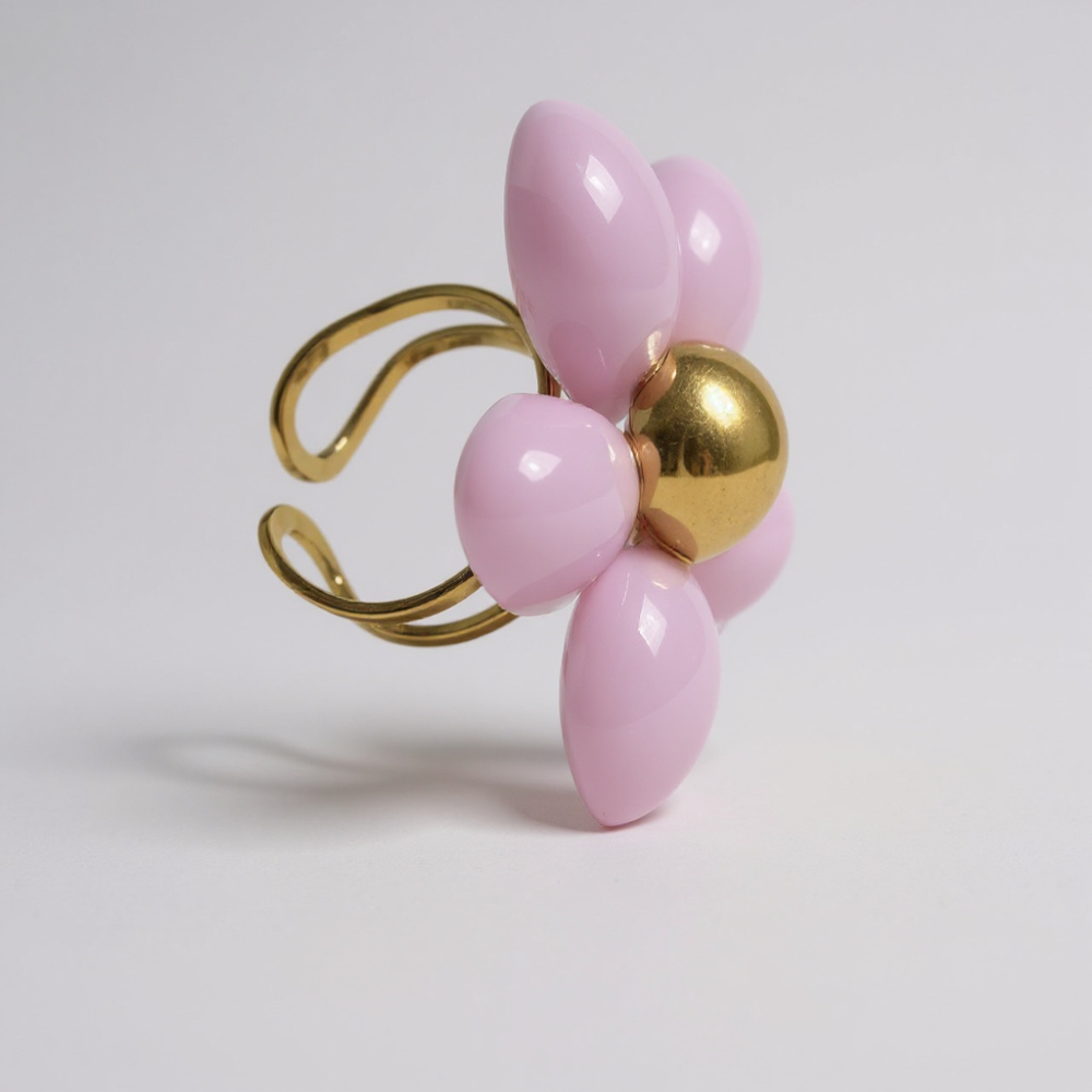 Bague Fleur Acier Inoxydable | Bijoux Colorés | Gaou Bijoux