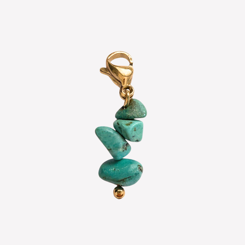 Charm Pierres Turquoise | Collier Charms Personnalisable | Gaou Bijoux