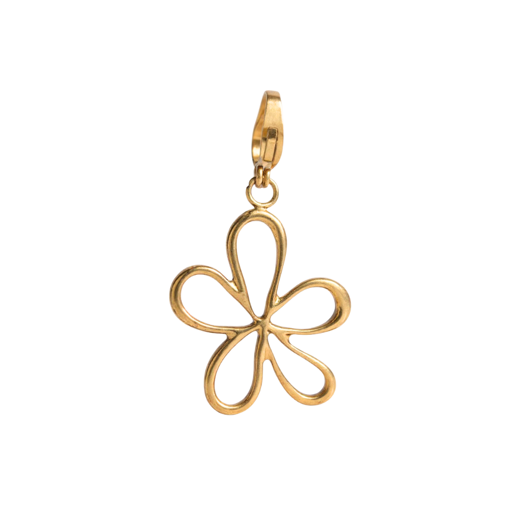 Charm Fleur Dorée Ajourée