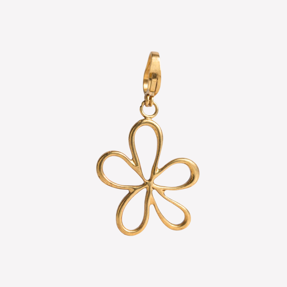 Charm Fleur Dorée Ajourée | Collier Charms Personnalisable | Gaou Bijoux