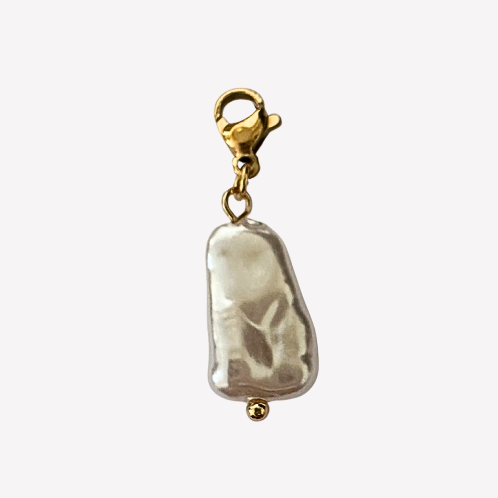 Charm Perle Blanche Irrégulière | Collier Charms Personnalisable | Gaou Bijoux