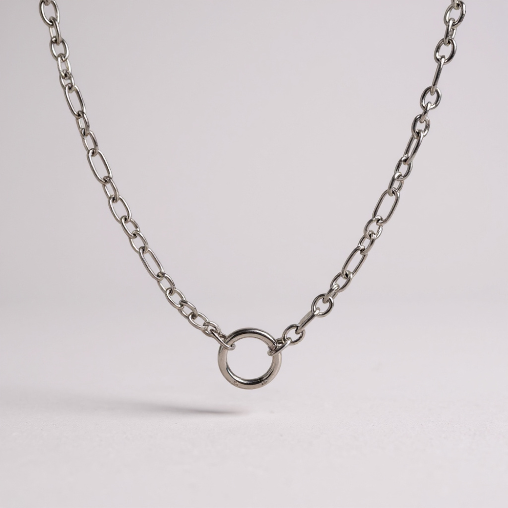 Chaîne Maillons Fins Argentée | Colliers Charms Personnalisé