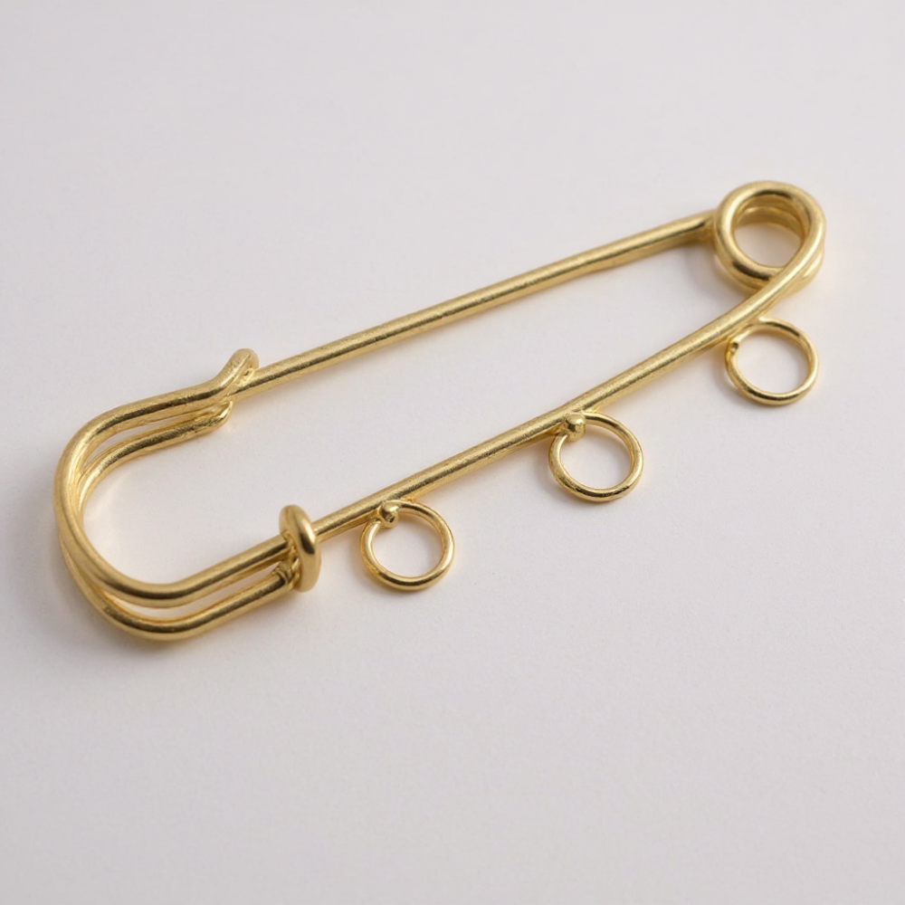 Broche personnalisable charms dorée | Bijoux acier inoxydable | Gaou Bijoux