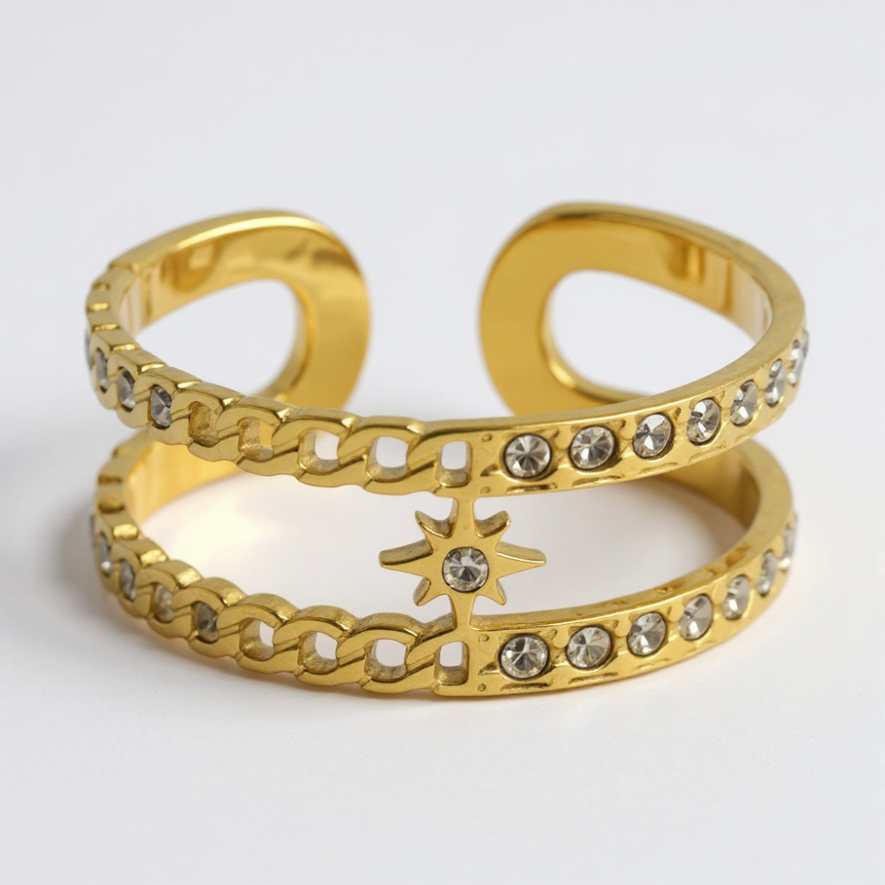 Bague Double étoilé