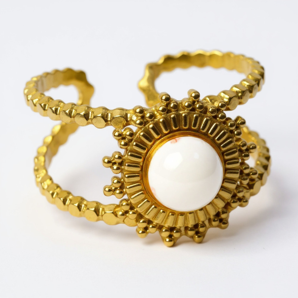 Bague Soléna Double rang avec Pierre  | Gaou Bijoux