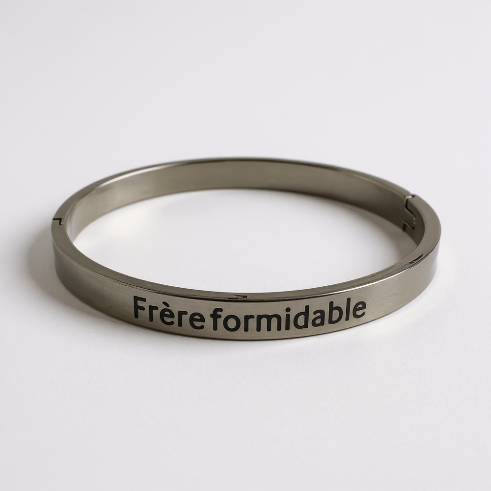 Jonc homme Frère Formidable en acier inoxydable | Gaou Bijoux