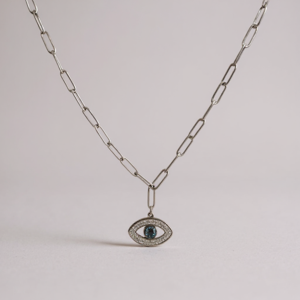 Collier Œil Protecteur argent ou doré – acier inoxydable | Gaou Bijoux