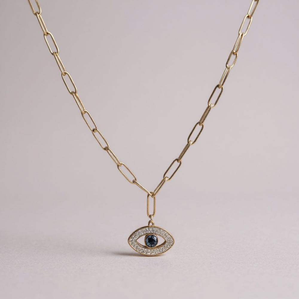 Collier Œil Protecteur argent ou doré – acier inoxydable | Gaou Bijoux