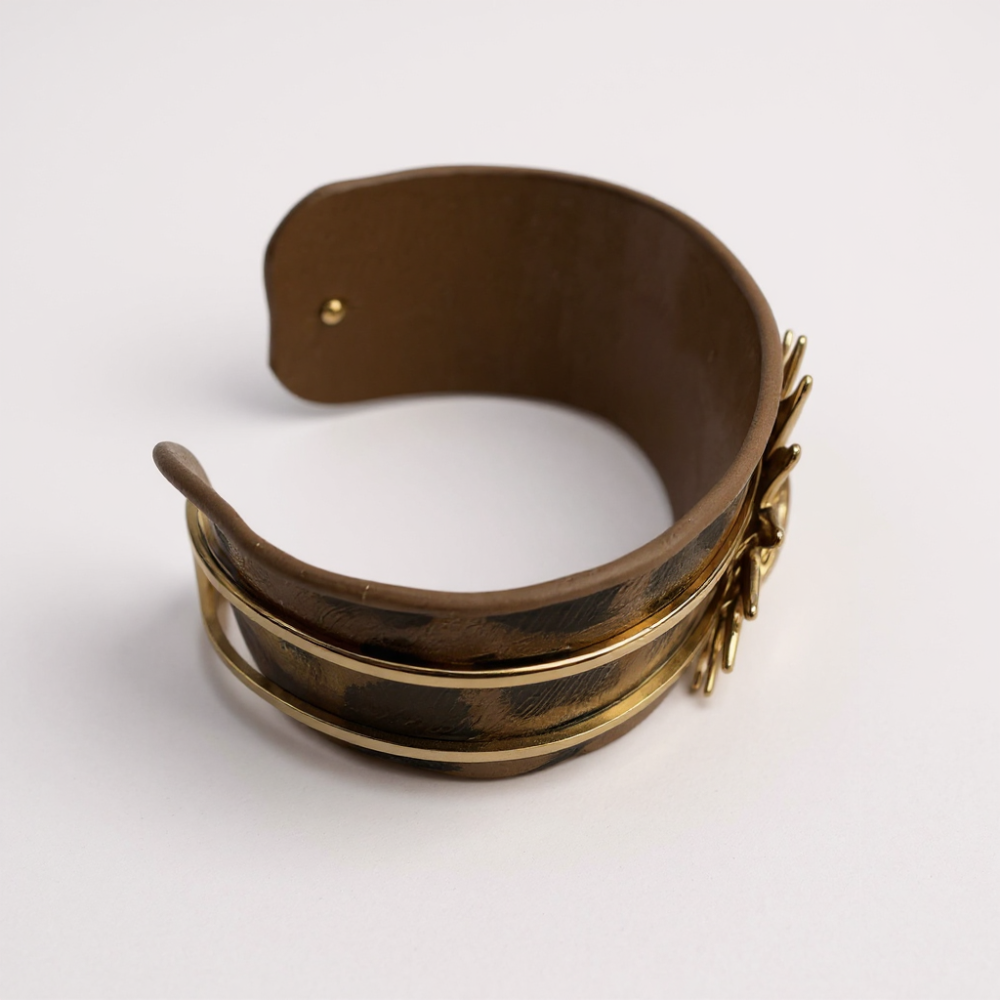 Bracelet Soleil Doré Léopard