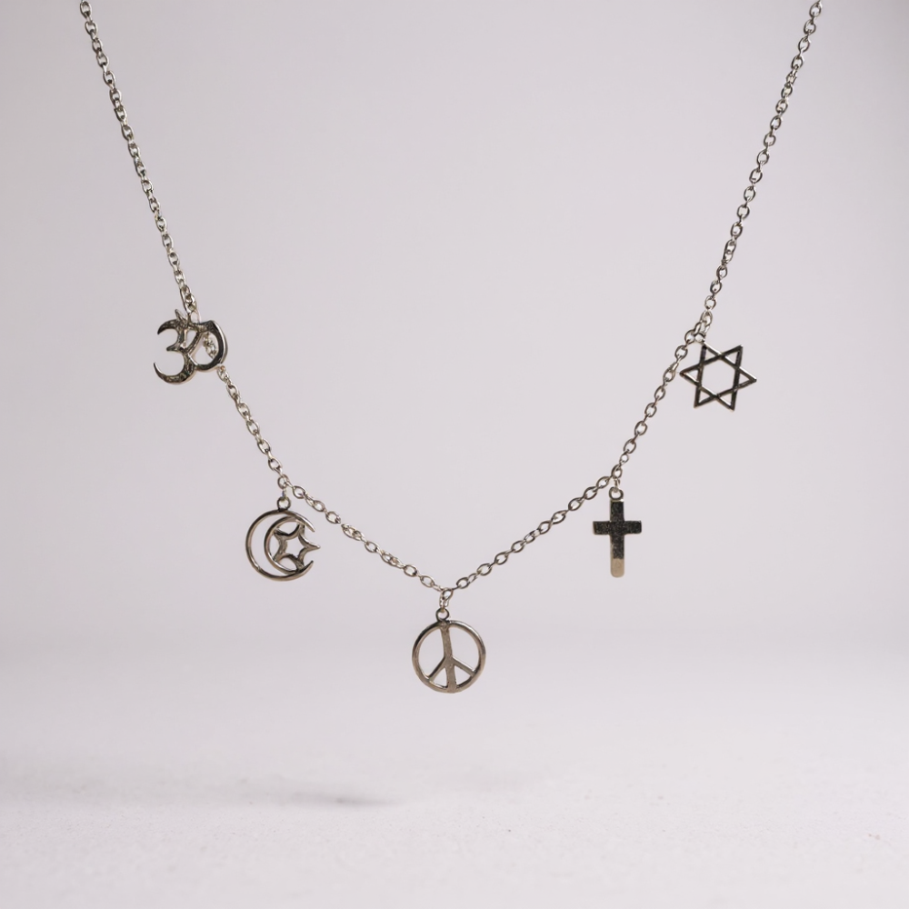 Collier symboles universels acier inoxydable | Gaou Bijoux