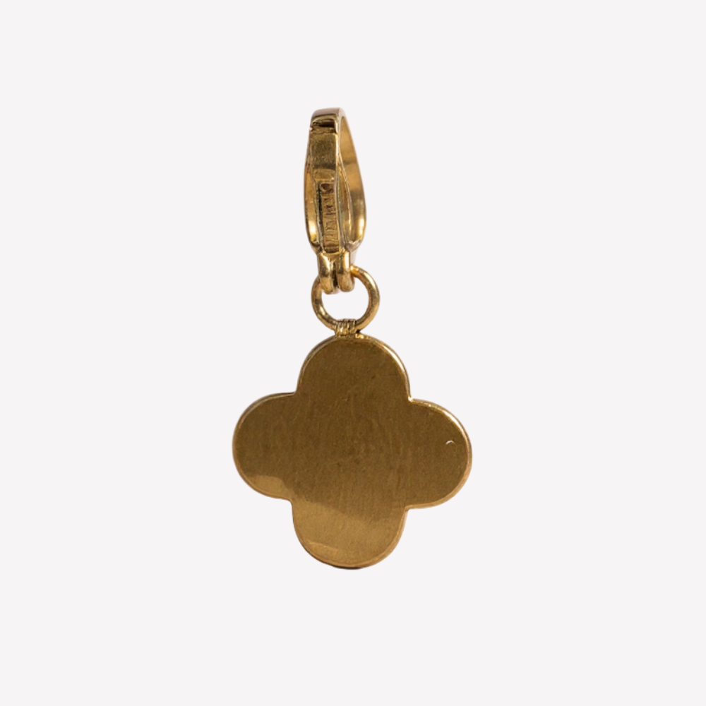 Charm trèfle doré en acier inoxydable pour collier charms personnalisable