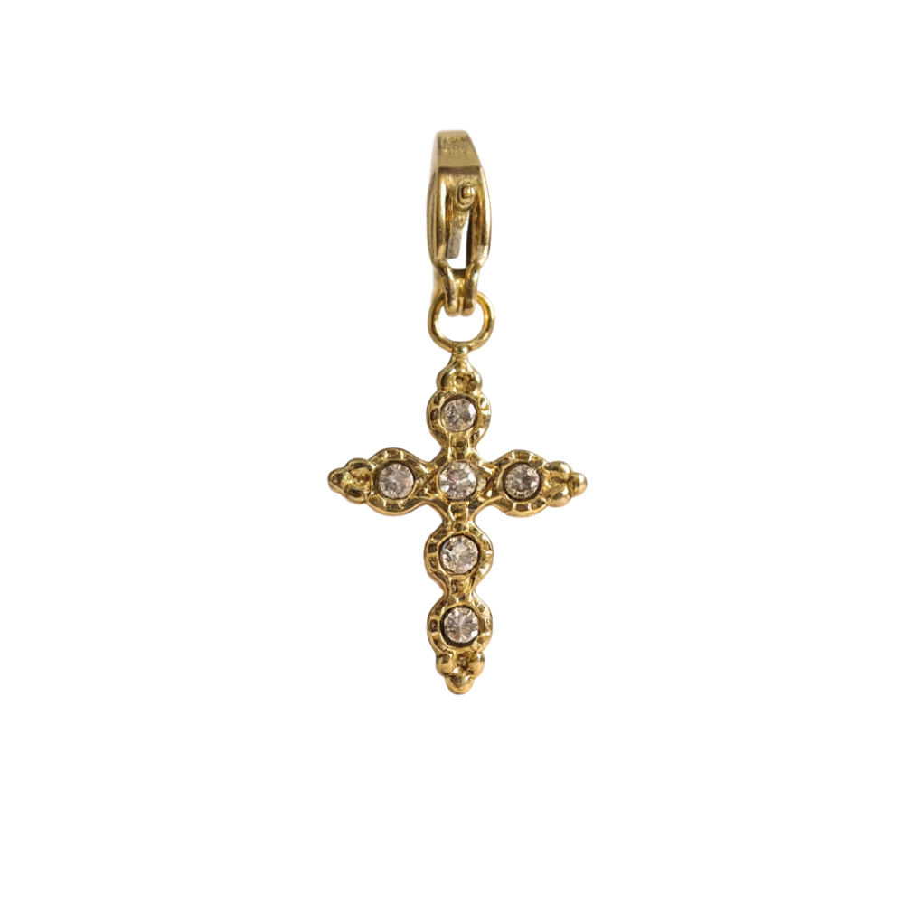 Charm Croix Strassée