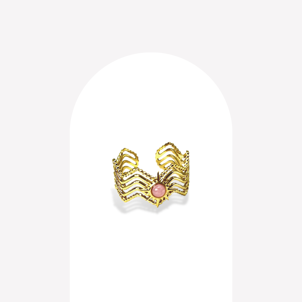 Bague Stella multirangs avec Pierre  | Gaou Bijoux