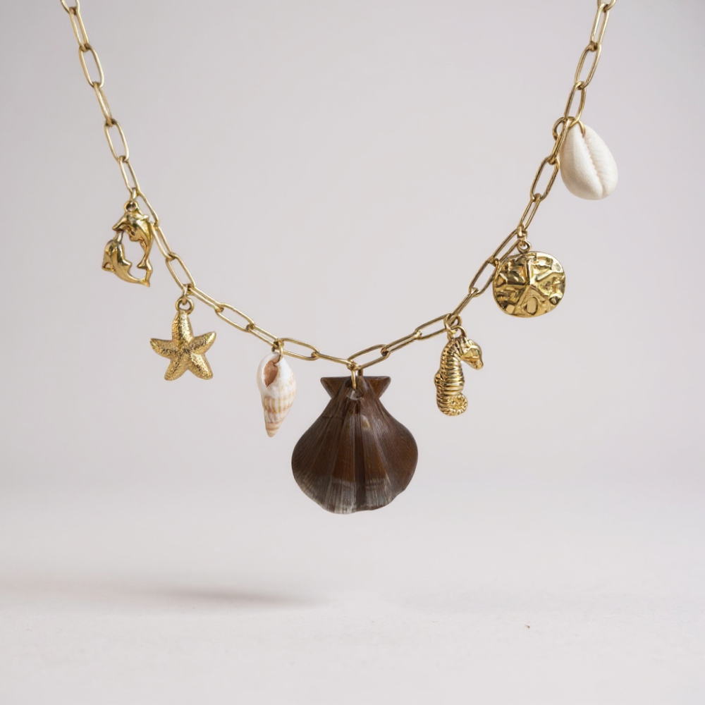 Collier Siréna – collier charms coquillages et doré | bijoux acier inoxydable | Gaou Bijoux
