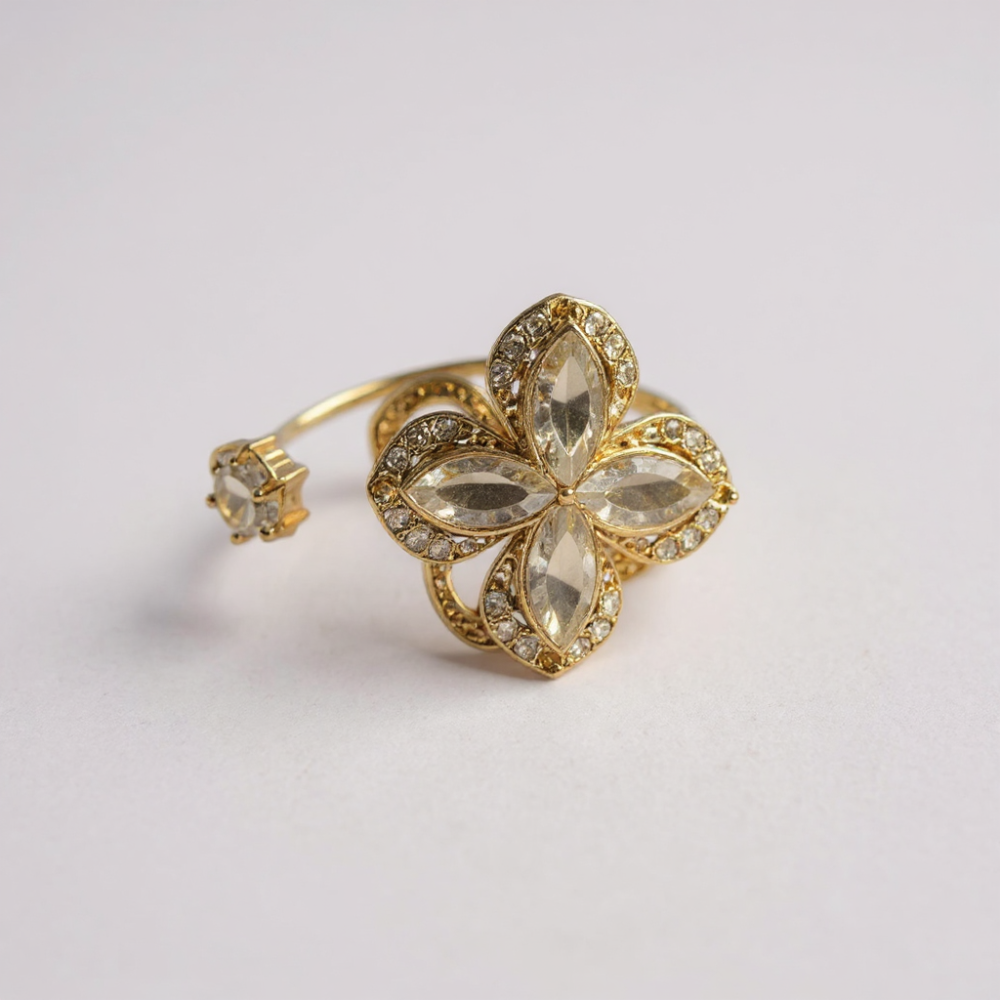 Bague Antistress Rotative - Motif Fleurs  | Gaou Bijoux